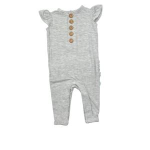 Posh Peanut Gray Ruffle Romper